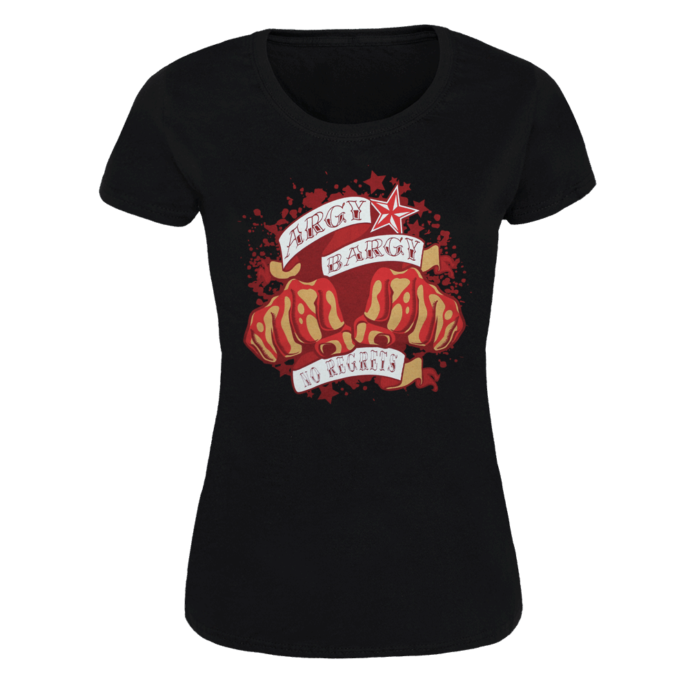 Argy Bargy "No Regrets" Girly Shirt (black)