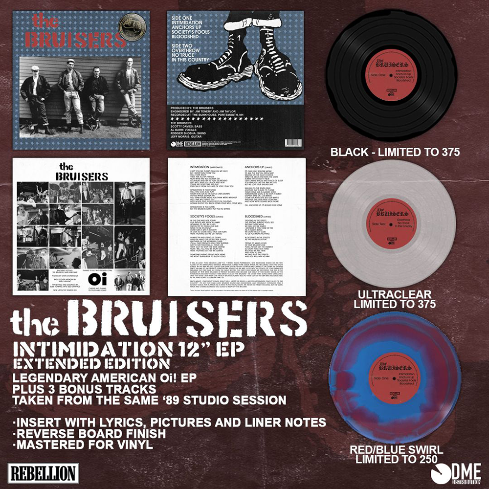 Bruisers, The "Intimidation" (Extended Edition, RP) 12" (ultra clear) - Premium  von Rebellion Records für nur €22.90! Shop now at SPIRIT OF THE STREETS Webshop