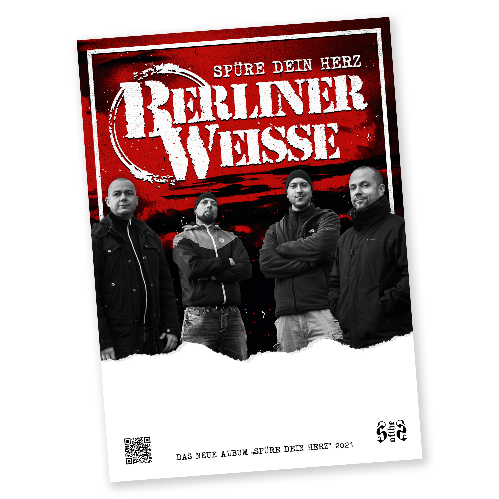 Berliner Weisse "Spüre dein Herz" - Poster (gefaltet) (DIN A1) - Premium  von Spirit of the Streets für nur €4.90! Shop now at SPIRIT OF THE STREETS Webshop