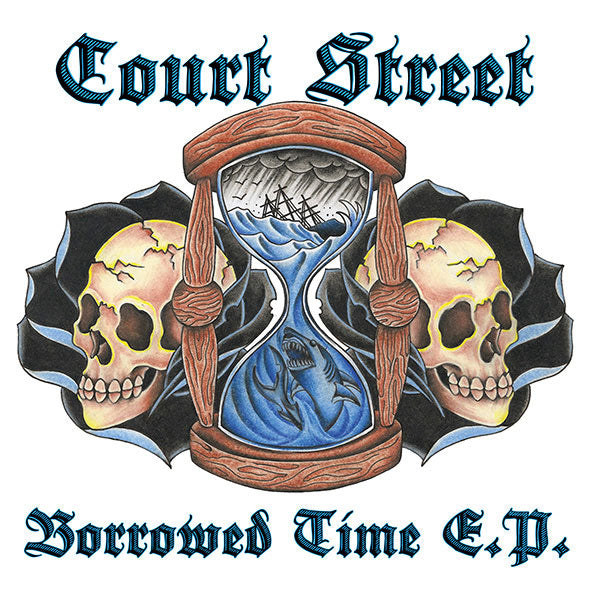 Court Street "Borrowed Time" EP 7" (lim. 225, splatter) - Premium  von Stratum für nur €3.90! Shop now at Spirit of the Streets Mailorder