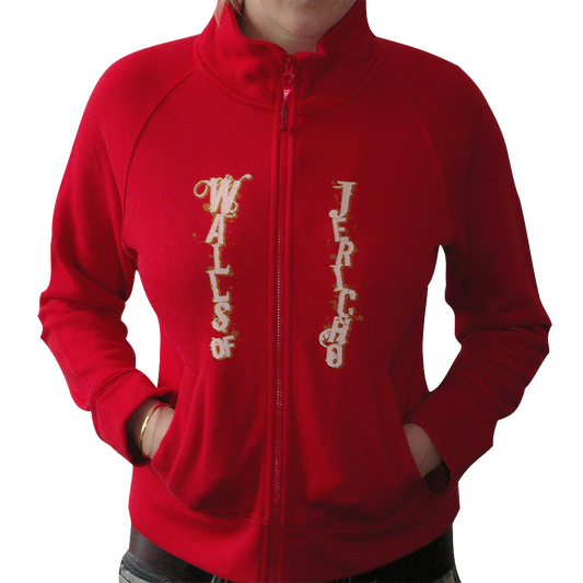 Walls of Jericho "We're all Fucked" Girly Sweat Jacket (red)