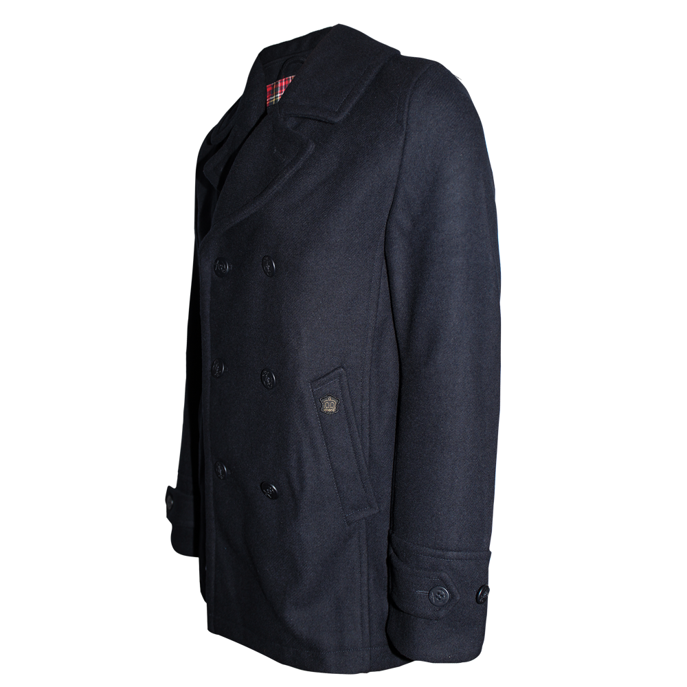 Merc "Doyle" Pea Coat (dark navy) - Premium  von Merc London für nur €99.90! Shop now at SPIRIT OF THE STREETS Webshop