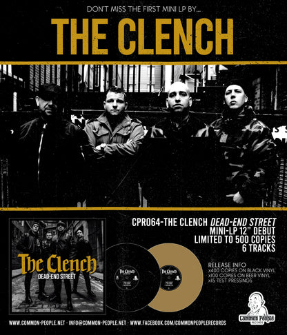 The Clench "Dead-End Street" MLP (Beer Vinyl) - Premium  von Comon People Records für nur €19.90! Shop now at SPIRIT OF THE STREETS Webshop