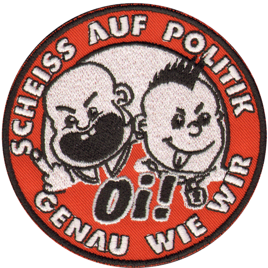 Scheiss auf Politik Aufnäher / patch (gestickt)