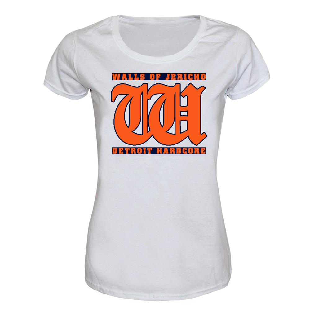 Walls of Jericho "Detroit" Girly-Shirt (white)