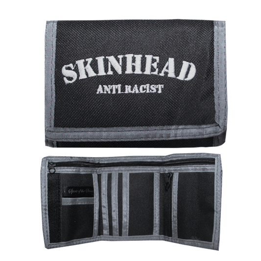Geldbörse / Wallet "Skinhead Anti Racist" (schwarz/grau)