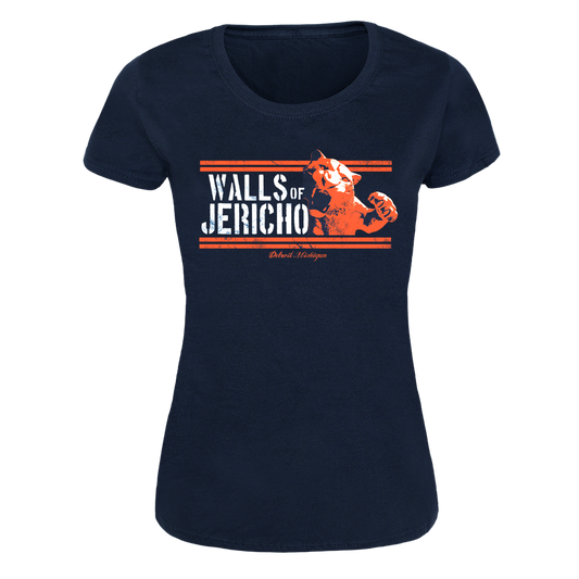 Walls of Jericho "Tiger" Girly Shirt (navy) - Premium  von Rage Wear für nur €6.90! Shop now at Spirit of the Streets Mailorder