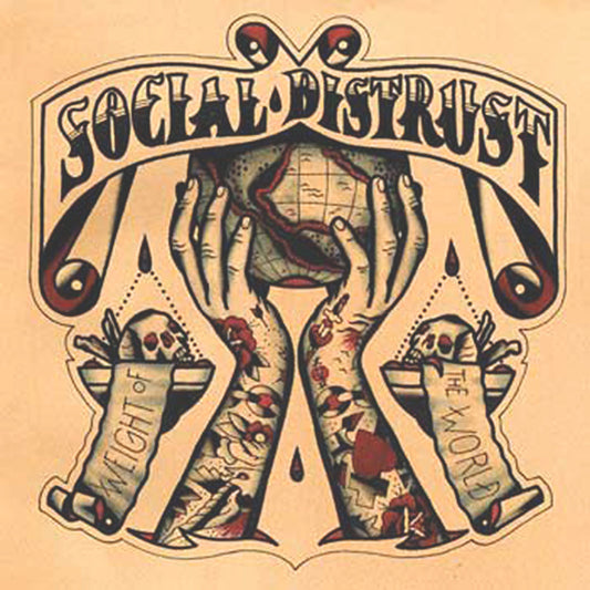 Social Distrust "Weight of the world" LP (lim. 200, red orange splatter)