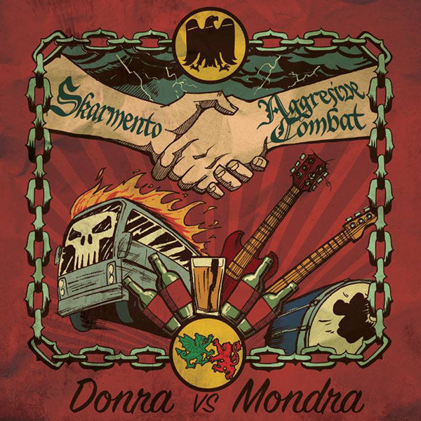 split Aggressive Combat / Skarmento "Donra vs. Mondra" EP 7"