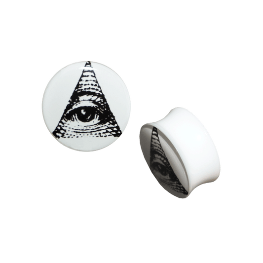 Illuminati Plug Acryl (white) - Premium  von Spirit of the Streets Mailorder für nur €2.90! Shop now at Spirit of the Streets Mailorder